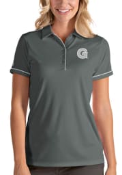 Antigua Georgetown Hoyas Womens Grey Salute Short Sleeve Polo Shirt