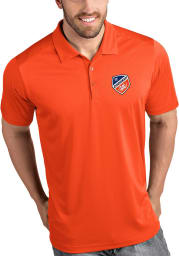 Antigua FC Cincinnati Mens Orange Tribute Short Sleeve Polo