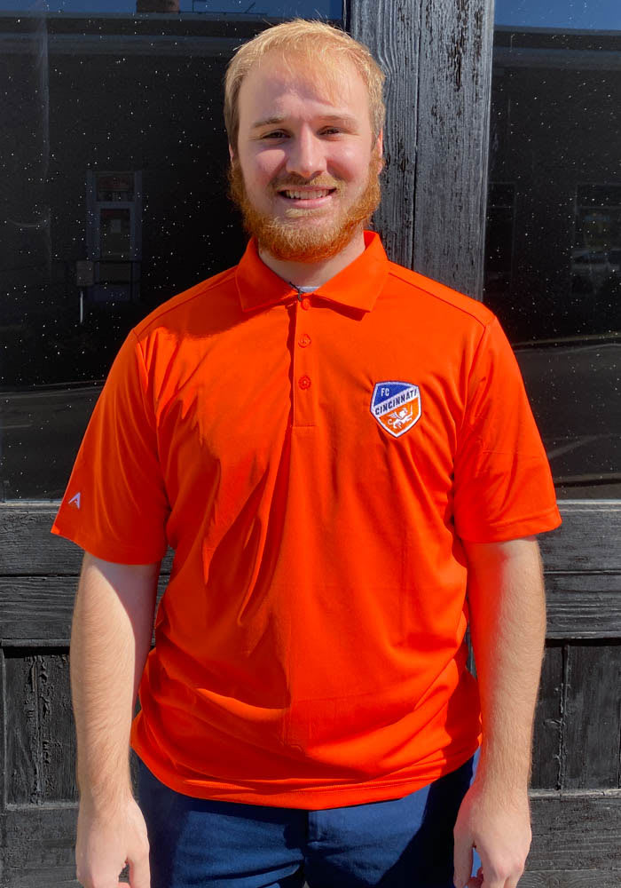 Antigua FC Cincinnati Mens Tribute Short Sleeve Polo