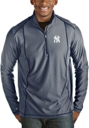 Antigua New York Yankees Mens Navy Blue Tempo Long Sleeve 1/4 Zip Pullover
