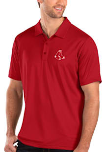 Antigua Boston Red Sox Mens Red Balance Short Sleeve Polo