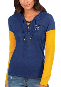 Antigua St Louis Blues Womens Navy Blue Amaze Hooded Sweatshirt