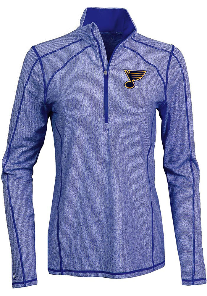 St Louis Blues Mens Blue Iconic Clutch Long Sleeve 1/4 Zip