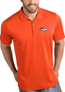 Antigua Denver Broncos Mens Orange Tribute Short Sleeve Polo