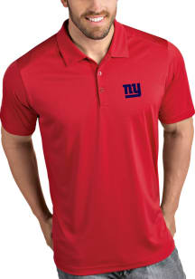 Antigua New York Giants Mens Red Tribute Short Sleeve Polo