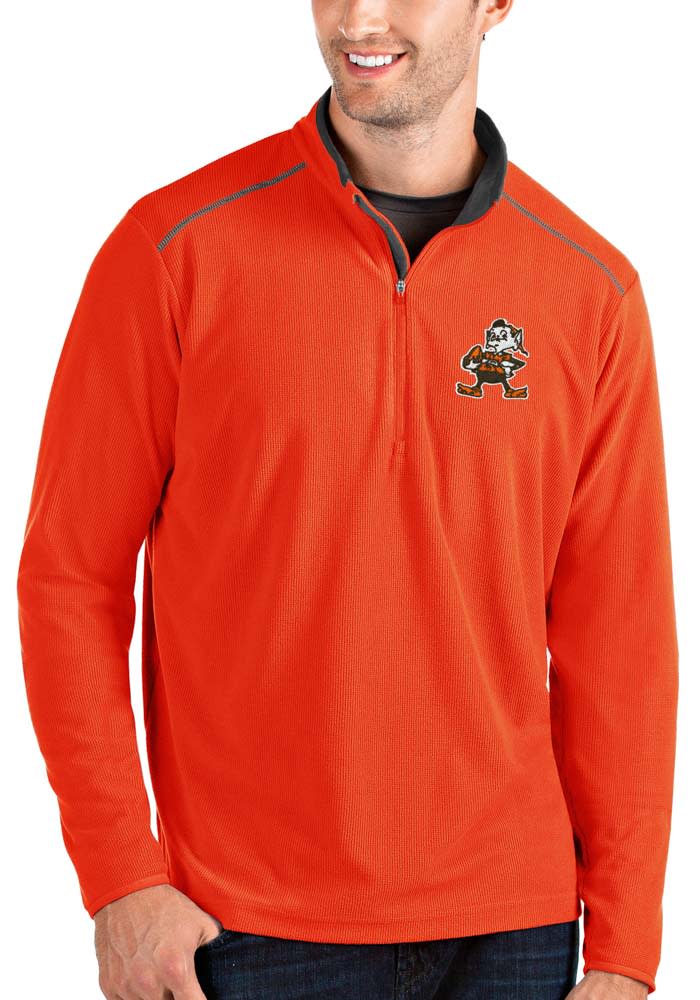 Antigua Cleveland Browns Mens White Tribute Long Sleeve Polo Shirt