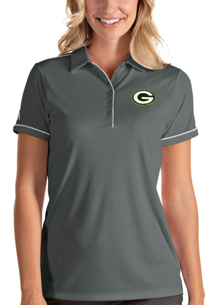 Antigua Men's Green Bay Packers Salute Green Polo