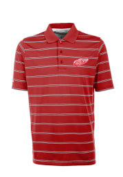 Antigua Detroit Red Wings Mens Red Deluxe Short Sleeve Polo