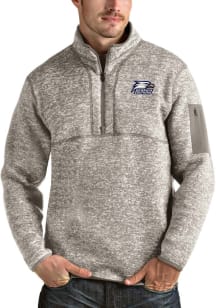 Antigua Georgia Southern Eagles Mens Oatmeal Fortune Long Sleeve 1/4 Zip Pullover