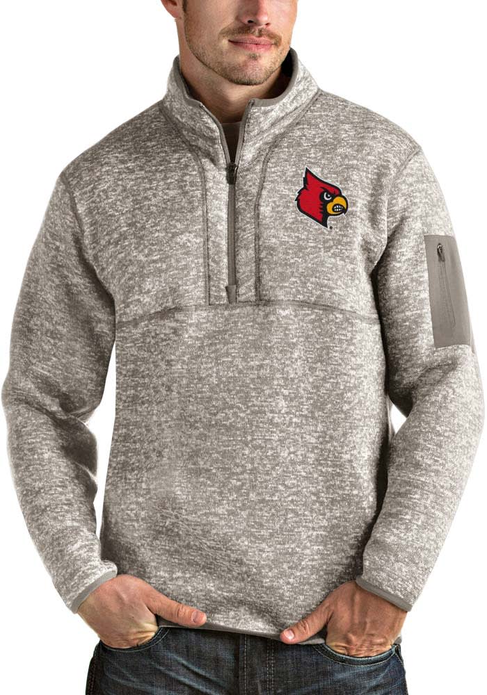 Men's Antigua Red Louisville Cardinals Generation Half-Zip