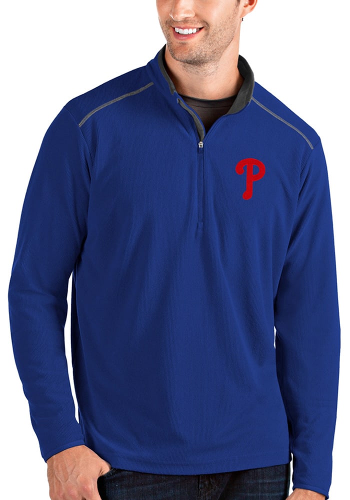 Antigua Apparel / Men's Philadelphia Phillies Light Blue Quarter-Zip  Pullover