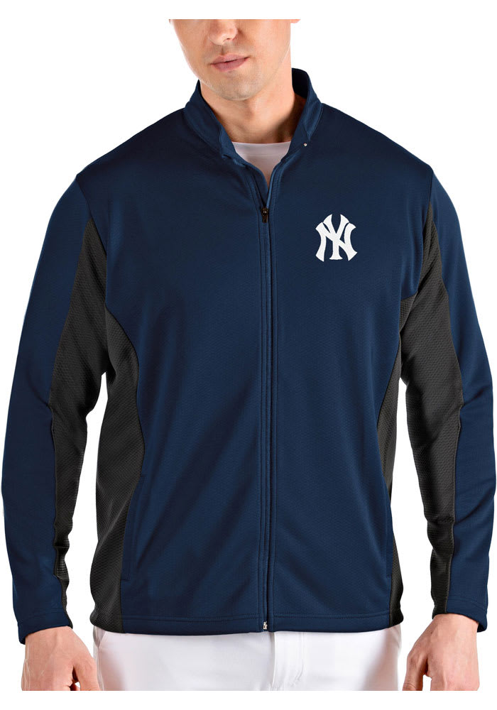 Antigua New York Yankees Mens Navy Blue Passage Medium Weight Jacket