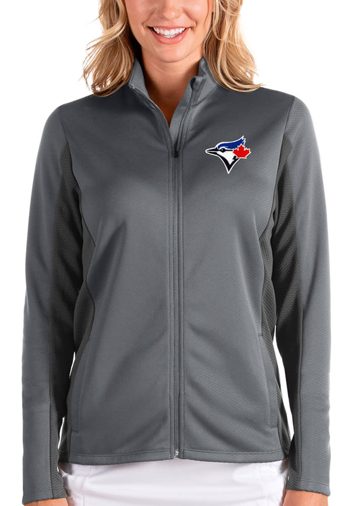 Antigua Toronto Blue Jays Womens Grey Passage Medium Weight Jacket