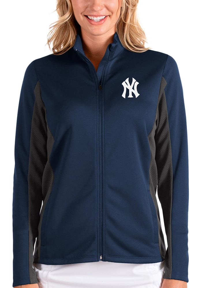 Antigua New York Yankees Womens Navy Blue Passage Medium Weight Jacket