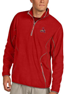 Antigua St Louis Cardinals Mens Red Ice Long Sleeve 1/4 Zip Pullover