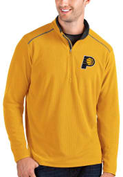 Antigua Indiana Pacers Mens Gold Glacier Long Sleeve 1/4 Zip Pullover
