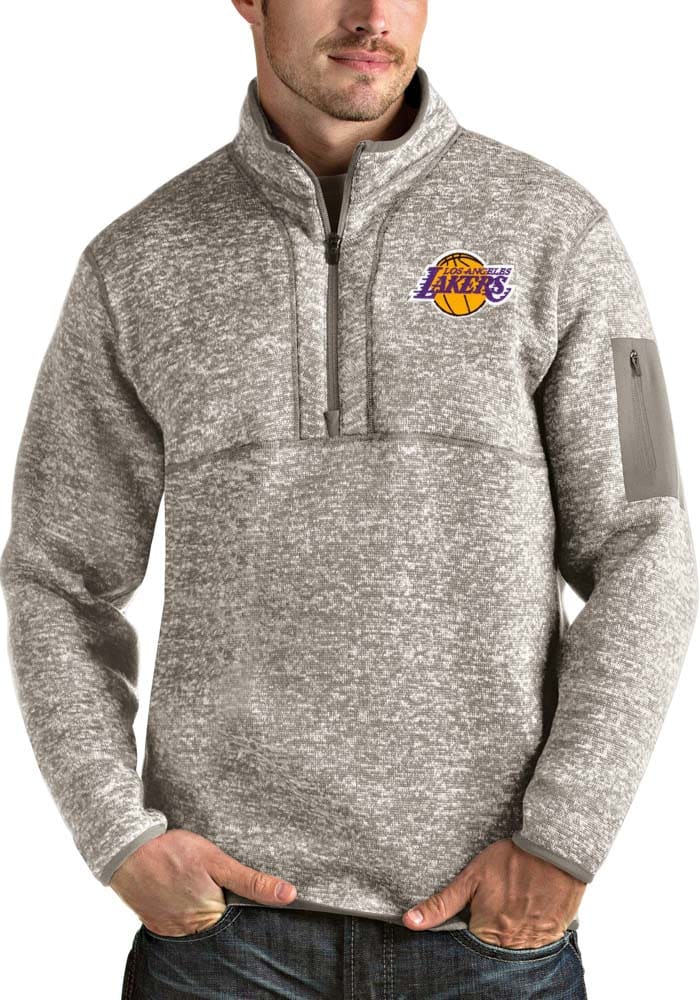 Los Angeles Lakers Antigua Legacy Pique Polo - Gray