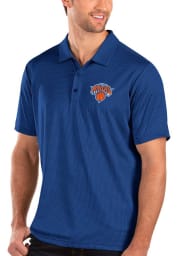 Antigua New York Knicks Mens Blue Balance Short Sleeve Polo