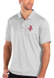 Antigua Houston Rockets Mens White Balance Short Sleeve Polo