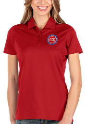 Antigua Detroit Pistons Womens Red Balance Short Sleeve Polo Shirt