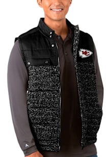 Antigua Kansas City Chiefs Mens Black Soar Sleeveless Jacket
