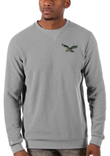 Antigua Philadelphia Eagles Mens Grey Incline Long Sleeve Sweater