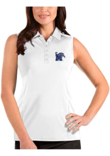 Antigua Memphis Tigers Womens White Tribute Sleeveless Polo Shirt