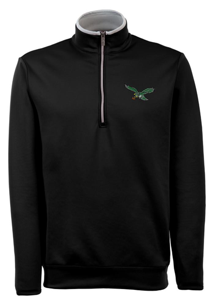 Antigua Philadelphia Eagles Mens White Leader Long Sleeve 1/4 Zip Pullover