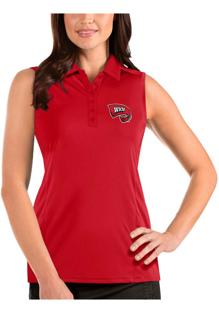 Antigua Western Kentucky Hilltoppers Womens Red Tribute Sleeveless Tank Top