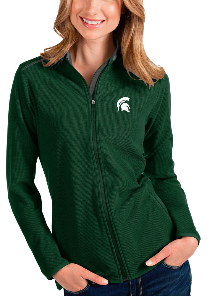 Antigua Michigan State Spartans Womens Green Glacier Light Weight Jacket