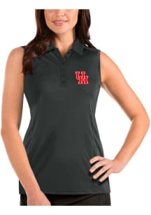 Antigua Houston Cougars Womens Grey Tribute Sleeveless Polo Shirt
