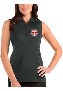Antigua New York Red Bulls Womens Grey Tribute Sleeveless Polo Shirt