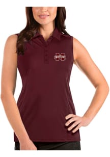 Antigua Mississippi State Bulldogs Womens Maroon Tribute Sleeveless Polo Shirt