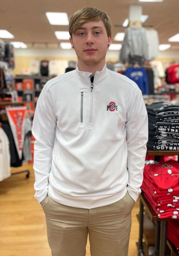 Antigua Ohio State Buckeyes Mens Generation Long Sleeve 1/4 Zip Pullover