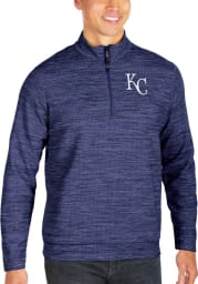 Antigua Kansas City Royals Mens Blue Chalet Long Sleeve 1/4 Zip Pullover