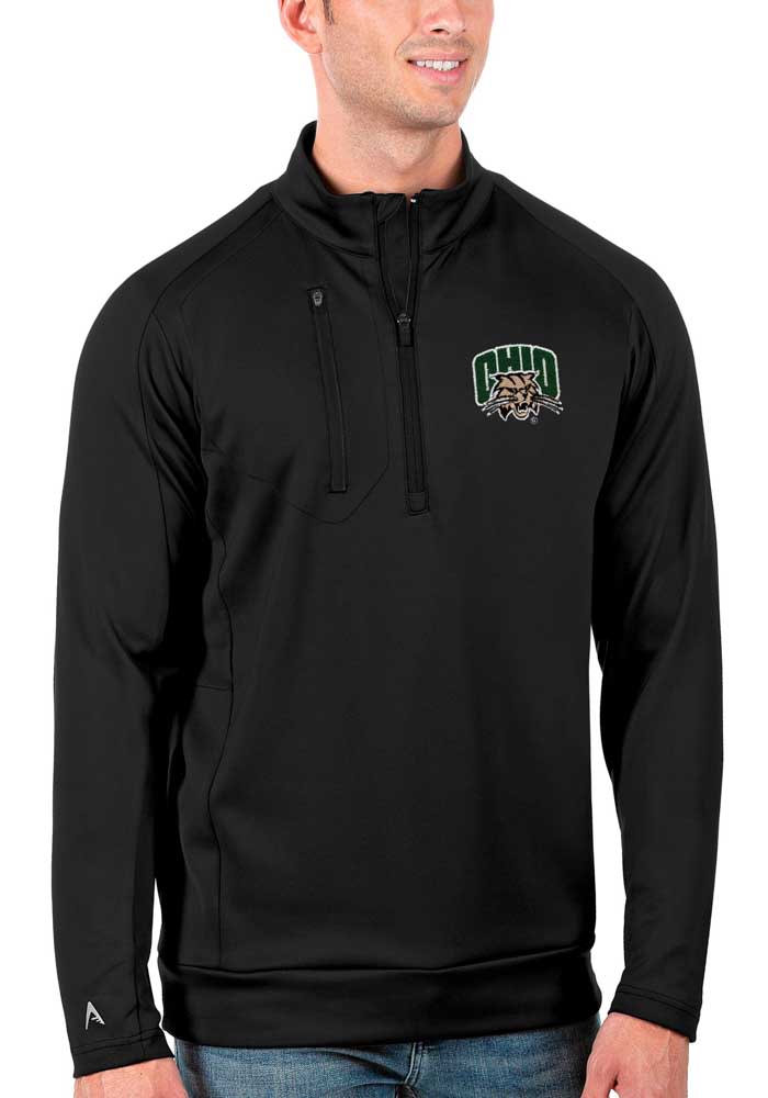 Antigua Ohio Bobcats Mens Generation Long Sleeve 1/4 Zip Pullover