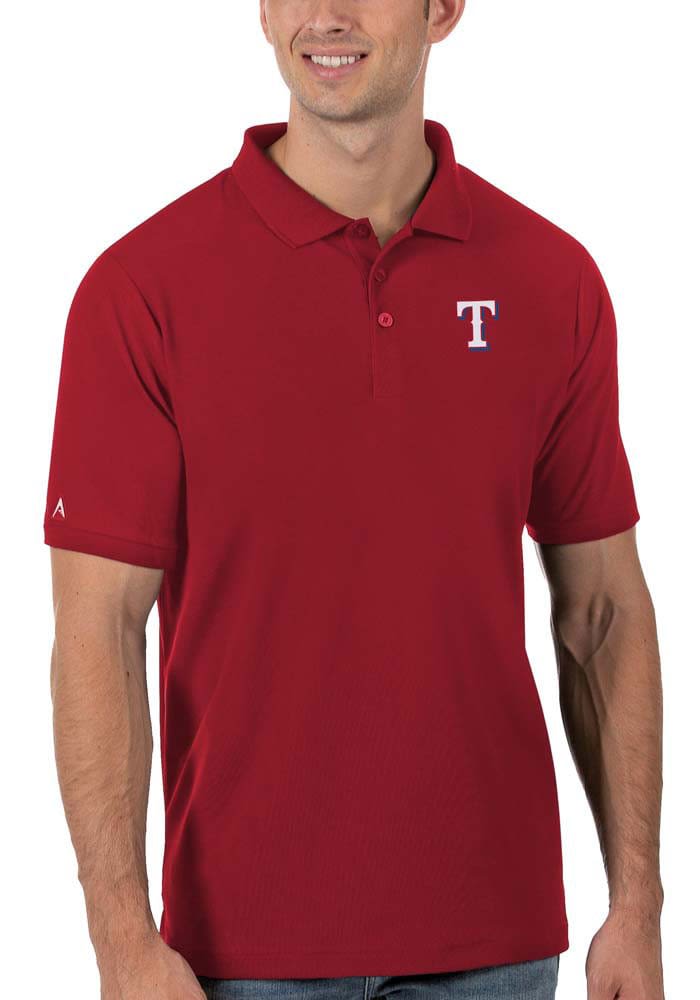 Men's Antigua Red Texas Rangers Compass Polo