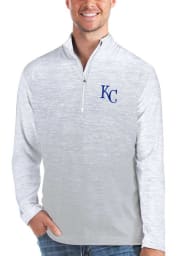 Antigua Kansas City Royals Mens Grey Cycle Long Sleeve 1/4 Zip Pullover