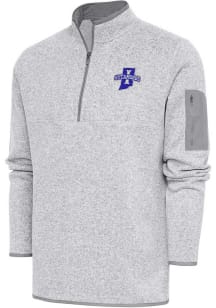 Antigua Indiana State Sycamores Mens Grey Fortune Long Sleeve 1/4 Zip Pullover