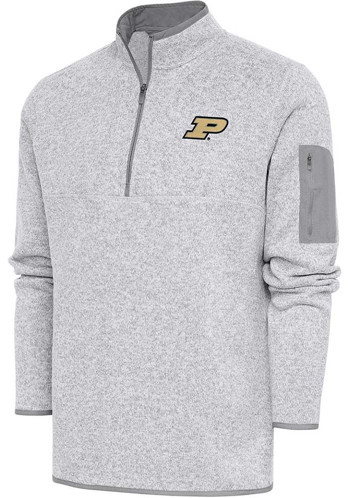 Antigua Purdue Boilermakers Mens Fortune Pullover - GREY