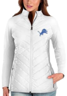 Antigua Detroit Lions Womens White Altitude Heavy Weight Jacket