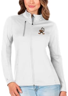 Antigua Cleveland Browns Womens White Generation Light Weight Jacket