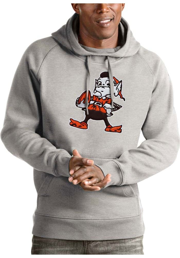 Cleveland Browns Starter Draft Fleece Raglan Pullover Hoodie - Brown