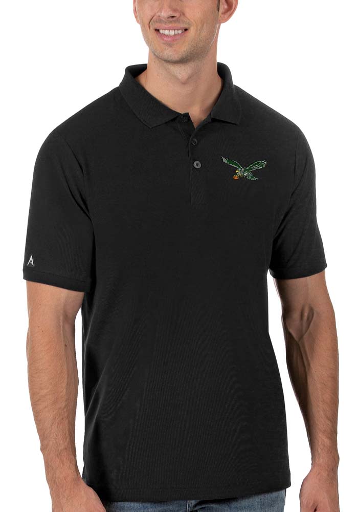 Philadelphia Eagles Antigua Legacy Pique Polo - Black