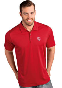 Mens Indiana Hoosiers Crimson Antigua Tribute Short Sleeve Polo Shirt