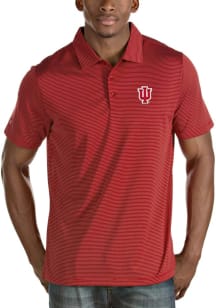 Mens Indiana Hoosiers Crimson Antigua Quest Short Sleeve Polo Shirt