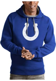Antigua Indianapolis Colts Mens Blue Victory Long Sleeve Hoodie