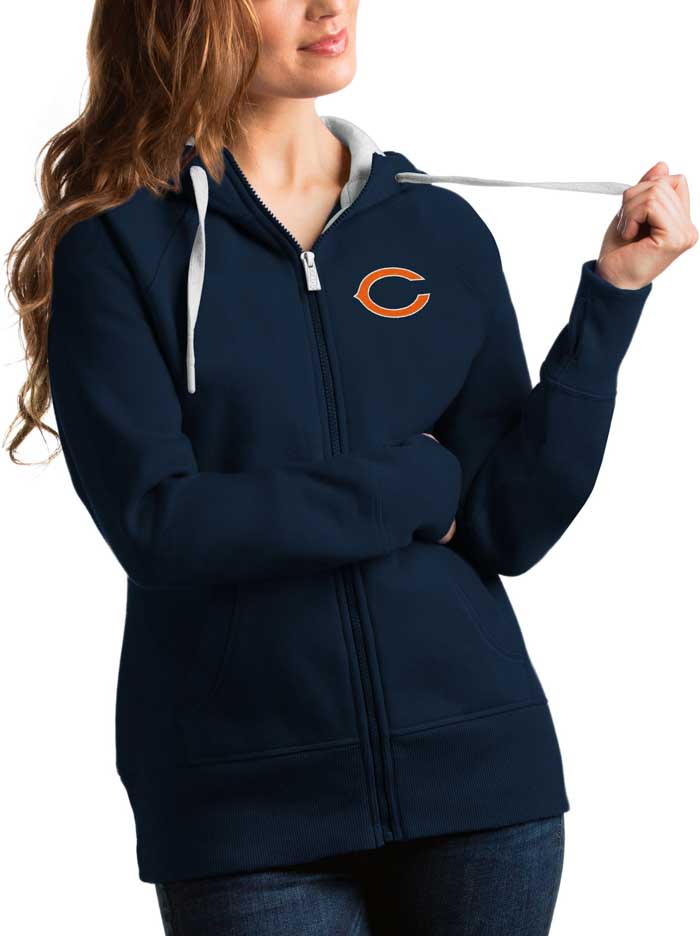 Antigua Apparel / Women's Chicago Bears Navy Revolve Full-Zip Jacket