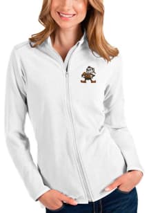 Antigua Cleveland Browns Womens White Glacier Light Weight Jacket
