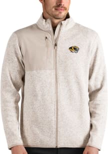 Antigua Missouri Tigers Mens Oatmeal Fortune Medium Weight Jacket